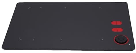 Tableta de Dibujo de Gráficos, 233pps 5080lpi Tableta de Redacción de Tabletas de Arte Digital de 10x6 Pulgadas con 8192 Sensibilidad de Presión Batería Pen 4 Llaves de Atajo