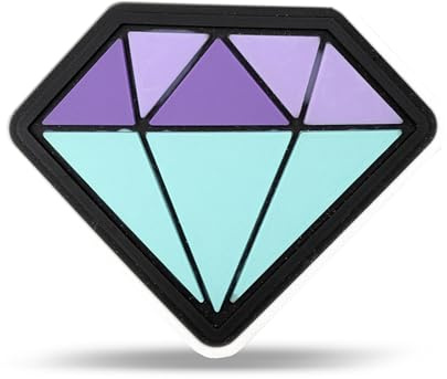 Belmil Patches mit Klettverschluss - kompatibel mit Schulranzen Comfy/Smarty (Blue and Purple Diamond)