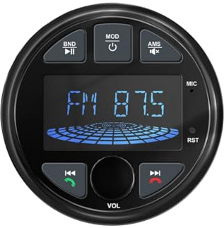 Onchdbfhuu MP3 Media Player Bootsradio Marine Stereo Wasserdichtes Bluetooth Audio FM AM Fit Radio für ATV UTV SPA RZR