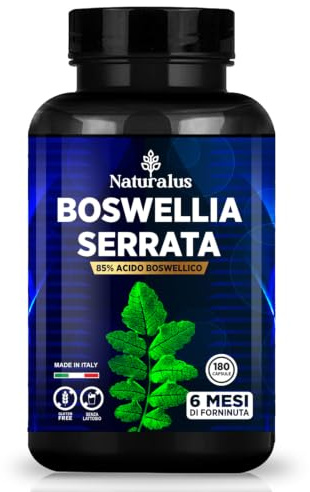 Boswellia Serrata Alto Dosaggio Boswellia Serrata italiana, 180 Capsule Vegane (6 Mesi) da oltre 2000mg, 85% Acidi Boswellici, Boswellia Integratore, Senza Magnesio Stearato