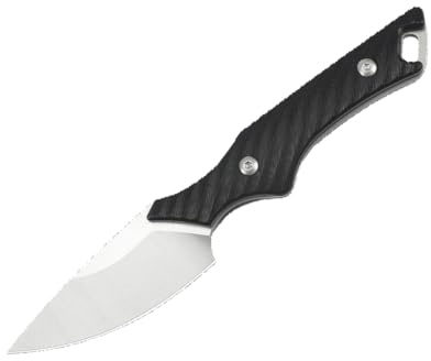 Feststehendes Messer 14C28N G10 Griff Stonewashed mit Scheide，Schwarz