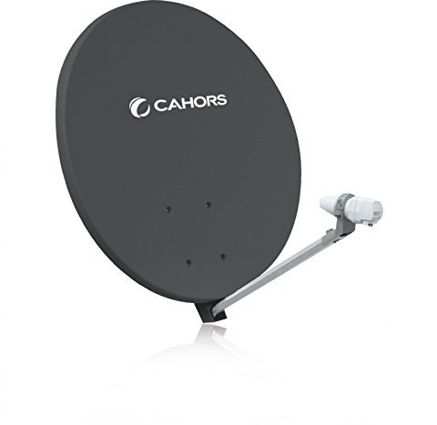 Cahors Parabole Satellite Fibre Composite Gris Anthracite SMC 70cm + LNB Single