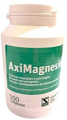 Aximagnesio 100 Compresse - Integratore alimentare di magnesio ad alta biodisponibilità da 8 fonti di magnesio