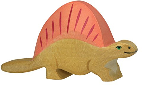 cama24com Dimetrodon Dinosaurier Dino Holzfigur Holzspielzeug von Holztiger mit Palandi® Sticker