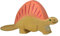 cama24com Dimetrodon Dinosaurier Dino Holzfigur Holzspielzeug von Holztiger mit Palandi® Sticker