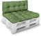 DILUMA Palettenkissen Europaletten - 2er Set - Lounge Kissen - 1x Sitzkissen 120 x 80 cm + 1x Rückenlehne 120 x 40 cm - Apfelgrün - Wasser- & Schmutzabweisender Bezug - Indoor & Outdoor