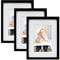 BD ART 15 x 21 cm Cadre Photo avec Passe-Partout 10 x 15 cm, Paquet de 3, Noir