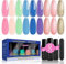 Lavender Violets Gel-Nagellack-Set Frühling Sommer Farben UV-Nagellack LED Base Coat matt-n No Wipe Top Coat 9+3 Pastell Shellac Gelnägel Maniküre Geschenkset F686