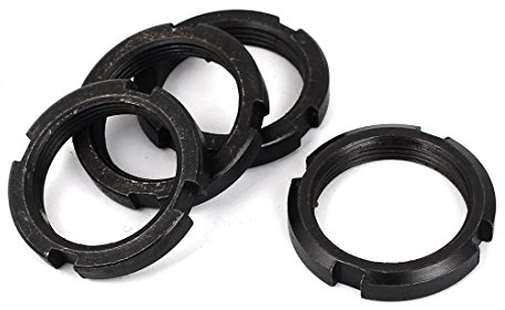 Aexit 4 Nägel, Schrauben & Befestigungen Stück M33 x 1,5mm Pitch Slotted Rundmuttern GB812 Sets mit Schrauben & Muttern für Hakenschlüssel