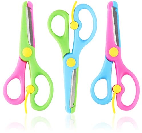 HAKACC Kinderschere, 3 Stück Kinder Bastelschere Vorschule Training Schere Kinder Sicherheit Schere Art Craft Schere