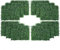 uyoyous 12 Stück künstliche Hecke hängende Pflanze Efeu Rebe WandKünstliche Pflanzenwand 40 x 60 cm für Wohnzimmer Garten Hochzeit Girlande Outdoor-Dekoration