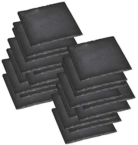 10er SET KESPER 38110 Untersetzer aus Schiefer 13 x 13 cm, 2er Pack/Glasuntersetzer