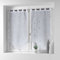 Douceur d'Intérieur Paire Pompon Passants 2 X 45 X 160 Cm Voile Sable Fils Chenille Chenilla Gris