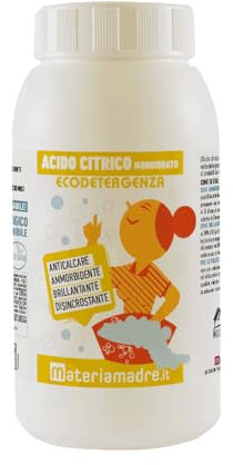MATERIAMADRE Acide CITRIC Pot de 1 kg (adoucissant, anticalcaire, brillant, détartrant)