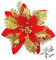 GL-Turelfies 12 STK. Glitzer Weihnachtsblumen (15cm/5,9'') mit 12 STK. Clips Künstliche Weihnachtsstern Blumen Weihnachtsbaum Blumenschmuck Weihnachtsbaum Ornamente (rot)