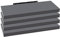 WOLTU 4X Wandregal Wandboard Bücherregal Regale für Deko Wandablagen aus MDF Holz, 4er Set Hängeregal Dunkelgrau, 110x23x3,8cm RG9316dgr-4