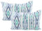 TRESMESTRES Fundas de Cojines para Sofá de Jardín, Terraza y Salón y Fundas de Cojines para Cama Decorativos - Ikat Mediterráneo - Funda de Cojín 50x70 cm - Set de 2, Turquesa