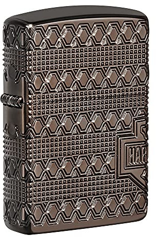 Zippo Sturmfeuerzeug - Harley-Davidson Collectible, Black Ice - Nachfüllbar - Wiederverwendbar - Windfestes Design - Geschenkbox - Made in USA