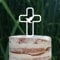 Cake Topper (Friedenstaube) Kreuz Taufe Konfirmation Kommunion Torte Kuchen Deko (Weiß)