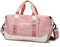 Tokeya Sac de Sport Femme Fille avec Compartiment Chaussure et Poche Humide, 40L Pliable Sac de Voyage, Impermeable Sacs Fourre Tout Leger Sac Weekend à Bandoulière pour Fitness Piscine Sport, Rose