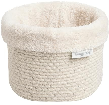 Baby's Only - Körbchen Sky - Wickeltisch Organizer - Gestrickte Aufbewahrungsbox für Kinderzimmer - Ø20 cm - Warm Linen