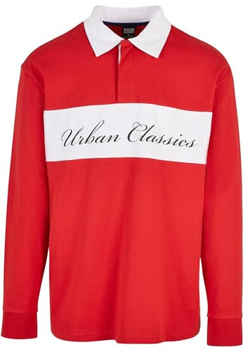 Urban Classics Herren Oversized Rugby Longsleeve hugered, XL