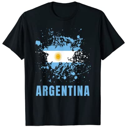 Argentinien-Flagge im Retro-Stil, Aquarellfarben, Sport, Argentinien-Flagge T-Shirt