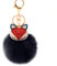 SOIMISS Schlüsselanhänger Plüsch Flauschiger Ball Schlüsselanh?nger mit Strass Fuchs Schlüsselanh?nger Schwarzer Pom Pom Schlüsselanh?nger für Damen Bag Car Anh?nger Alpaka Schlüsselanhänger