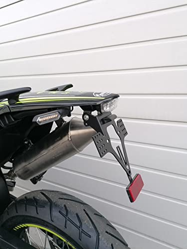 Kennzeichenhalter für FB Mondial SMX 125 Bj 2021-2024 GroFaTec EVO-Set Kennzeichenträger Enduro smx125 Supermoto Nummernschild kurzes Heck Heckumbau KL Motors KXE 125