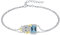 Jewelrypalace Süße Gelb Ente Smaragdschliff Echt London Blue Topas Armband Damen Silber 925, Armreif mit Stein Gold Schmuck Set, Armbänder Mädchen Verstellbar Armreifen Vergoldet, Geschenk für Frauen
