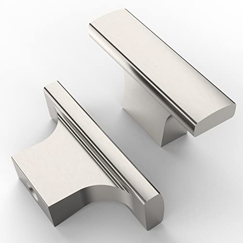 Amerdeco 10 Pièces Boutons de Tiroir et de Meubles en Acier Brossé, Vintage Boutons de Tiroir en Argent, Poignees de Porte de Cuisine pour Décor UK0048