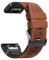 Abanen Quick Fit 22 mm Leder-Uhrenarmband für Garmin Fenix 8 / Epix Pro/Tactix 8 (47 mm), Faserleder mit Silikonfutternähten, weich, schweißfest, Handgelenkschlaufe für Fenix 7/6/5, Descent G2 (Braun)
