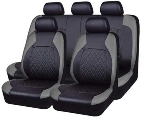 cenrf Sitzbezüge Auto Set, für Audi Q5 8R 2008 2009 2010 2011 2012 2013 2014 2015 2016 2017 5 Sitzer Schonbezüge Autositz 9 PCS Leder Autositzbezüge Sitzauflag,B