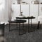 ML-Design Couchtisch 2er Set rund Ø59x40cm/Ø74x48cm, Schwarz matt MDF-Platte, Schwarze Metallrahmen, Beistelltisch-Set, Satztische in 2 Größen, 2 teilig Wohnzimmertische, Sofatische Kaffeetische Set