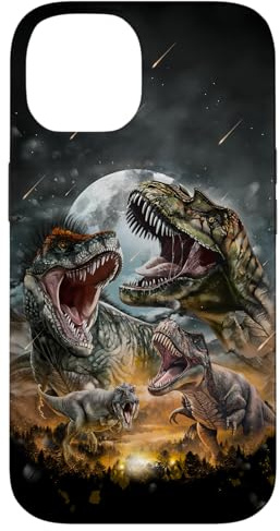 Tyrannosaurus Rex Dinosaur in Prehistoric Era Full Moon Case for iPhone 14
