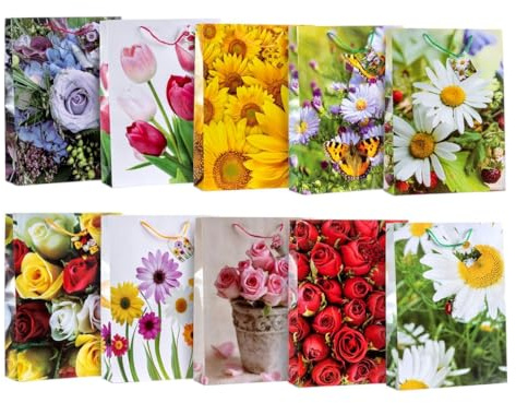 Laro Jumbo Geschenktüten 10-100 Stk Jumbo Smile, Anzahl:40, Muster Tüten:Jumbo Blumen