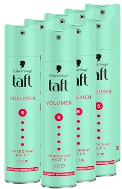 Schwarzkopf Taft Lot de 8 sprays capillaires volume (8 x 250 ml), niveau de tenue 5 pour cheveux fins et fins, formule végétalienne*