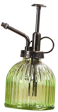 ORFOFE Botella Rociadora de Bronce Retro de Vidrio Color Verde para Regar