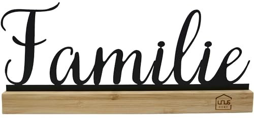 UNUS Schriftzug Familie Aufsteller Deko-Aufsteller Deko-Buchstaben Spruchschild