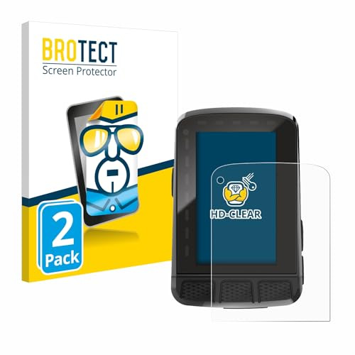BROTECT Schutzfolie für Wahoo Elemnt Roam V2 GPS | 2 Stück Transparenter Displayschutz Made in Germany Klare Displayschutz-Folie Clear Einfache Montage Case-Friendly