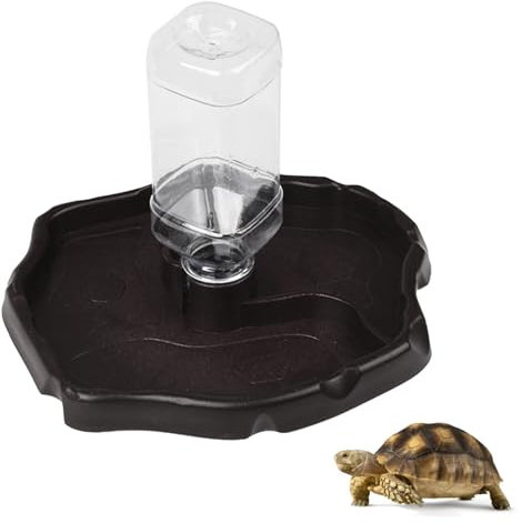 Fayemint 1 Piezas Bebedor de Reptiles, Alimentador Automático de Reptiles, Dispensador de Agua de Tortugas, Adecuado para Tortugas, Geckos, Serpientes, Ranas y Otras Mascotas Reptiles