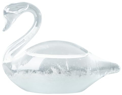 Sturmglas Verschleiß Prädiktor, elegante Schwan -Sturmglas Wetter Dekorative Kristallglas Barometer Wetterstation Valentinstag Geschenke für Bürodesktop -Dekor, Sturmglas