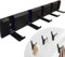 5er Pack Garderobenhaken Garderobenleiste Schwarz Handtuchhalter mit 5 Faltbar Haken zum Schrauben Kleiderhaken Wandgarderobe Hakenleiste Modern Schlicht Badmäntel Handtuchhaken (4 Doppelt Wandhaken )