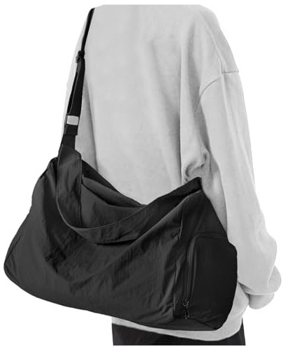 Sporttasche, Reisetasche, Reisetasche, Wochenendtasche, Übernachtungstasche, Crossbody-Tasche, persönliche Gegenstände, Schwarz , S