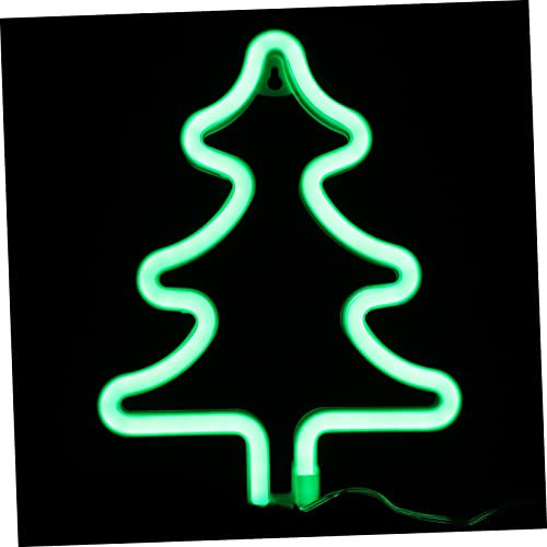 WHAMVOX 1stück Neon Weihnachtsbaum Licht Dekoration Grüne Neonlampe Romantisches Licht Für Schlafzimmer Wohnzimmer Büro Für Festtagsdekoration Und Besondere Anlässe