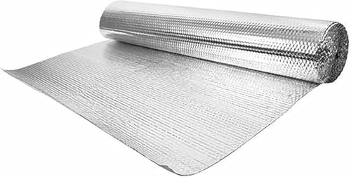 Dampfsperren-Wärmedämmfolie, doppelseitige Isolierfolie, für Garagentore, Häuser, Dachböden (1 x 25 m)