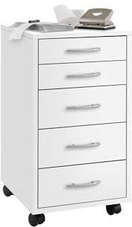 möbelando Container >Freddy< in weiß - 33x63,5x38cm (BxHxT)
