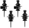 Treki 4 Stück Abnehmbare Gitarrengurt Knöpfe Metall Gitarrengurt Schlösser Gitarrengurt Endknopf, Gitarre Strap Locks Security für Befestigung von Gitarrengurt in Gitarre Bass Ukulele