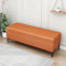 Polsterbank mit Stauraum, Kunstleder, mit Stauraum, 150 kg Tragkraft, ideal für Schlafzimmer oder Wohnzimmer, 100 x 40 x 43 cm, Orange