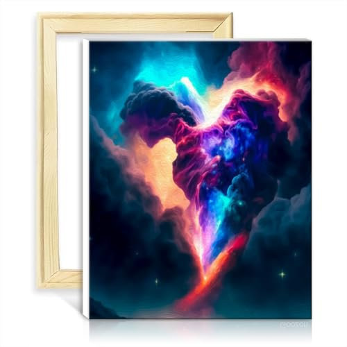 LiHEQING Ölgemälde zum Selbermachen, Ölgemälde, digitales Gemälde, Acryl-Nummer mit Pinseln, gemalter Stil für Heimdekoration, DIY-Rahmen (40 x 50 cm)